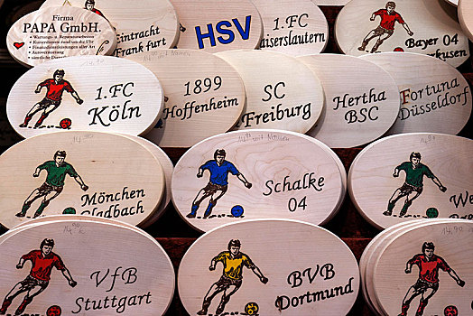 木板,多样,足球,圣诞市场,斯图加特,巴登符腾堡,德国,欧洲