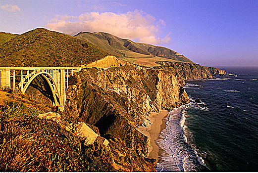 桥,公路,一个,加利福尼亚,美国