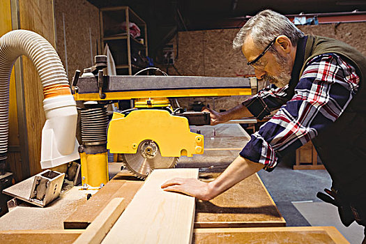 木匠,锯,木板,木头,木工