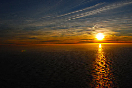 日落,上方,海洋,南非