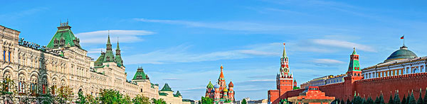 莫斯科,克里姆林宫,红场,全景