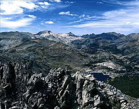 俯拍,岩石构造,风景,优胜美地国家公园,加利福尼亚,美国
