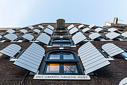 荷兰,阿姆斯特丹,建筑,百叶窗