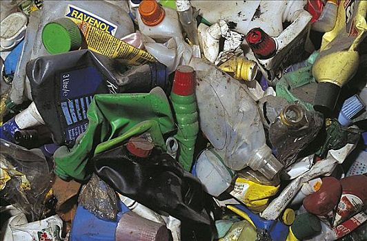 垃圾,塑料罐,再循环,德国,欧洲