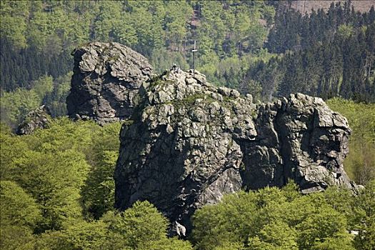 岩石构造,娱乐,区域,藻厄兰,北莱茵威斯特伐利亚,德国,欧洲