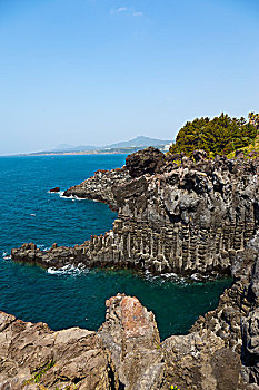 韩国济州岛柱状节理