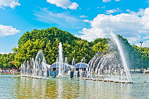 喷泉,公园,莫斯科