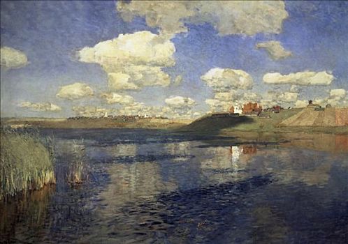湖,19世纪,俄罗斯,博物馆,彼得斯堡