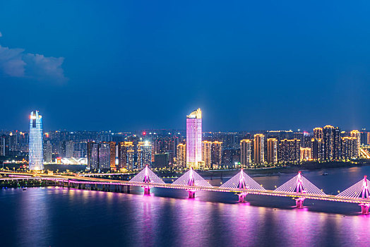 朝阳大桥夜景,江西南昌