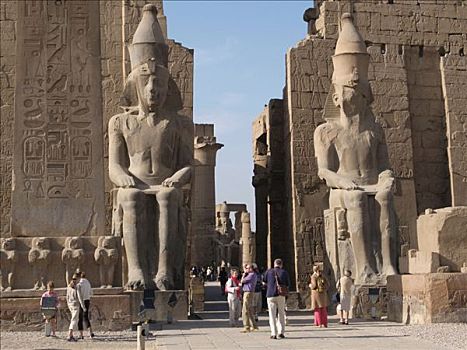 雕塑,拉美西斯,卢克索神庙,埃及