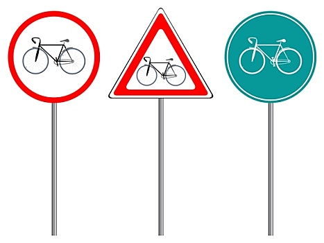 自行车,交通标志