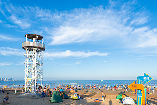 青岛,城市,阳台,海水浴场