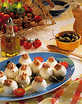 酸奶,球,马槟榔,胡桃,黎巴嫩,烹饪