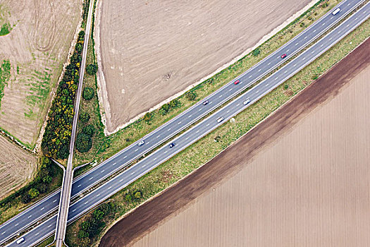 航拍,高速公路,英国