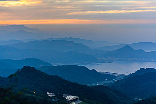 台湾台北九份老街观海