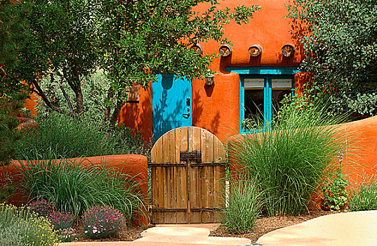 橙色,砖坯,圣达菲,屋舍
