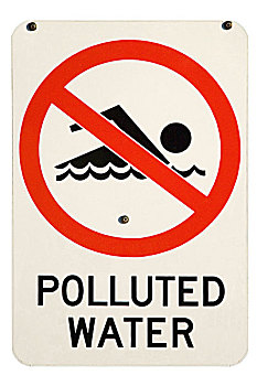 污染,水,标识,澳大利亚
