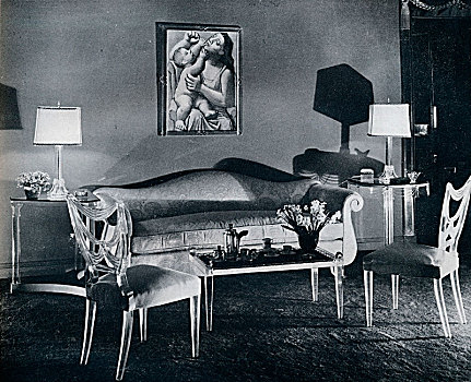 家具,20世纪40年代,室内,艺术家,未知