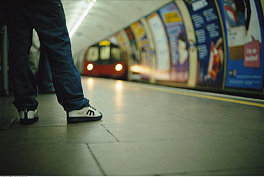 人,等待,地铁,伦敦,英格兰
