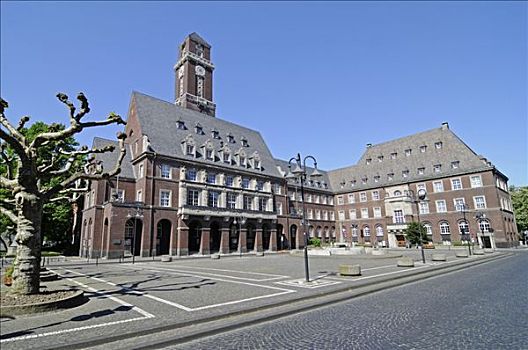 市政厅,博特罗普,北莱茵威斯特伐利亚,德国,欧洲