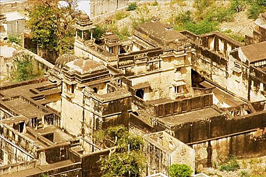 俯拍,堡垒,斋格尔堡,斋浦尔,拉贾斯坦邦,印度