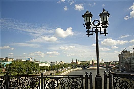 桥,上方,市区,政府建筑,莫斯科,俄罗斯,东欧,欧洲