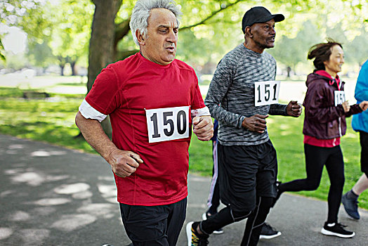 活力老人,男人,跑,体育竞赛,公园