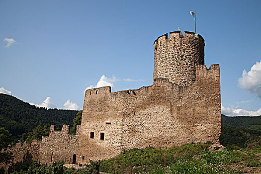 城堡,遗址,凯瑟斯堡,阿尔萨斯,法国,欧洲