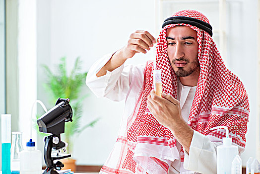 阿拉伯,化学家,检查,品质,饮用水