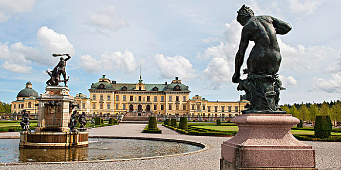 雕塑,正面,德罗特宁霍尔姆宫,斯德哥尔摩,瑞典