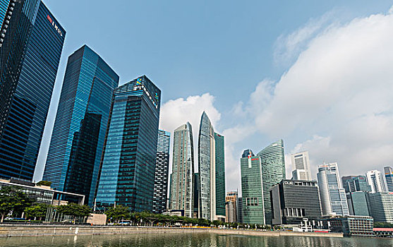 市区,金融区,摩天大楼,新加坡,亚洲