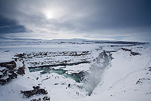 冬天,豪卡德勒,南方,区域,冰岛,欧洲