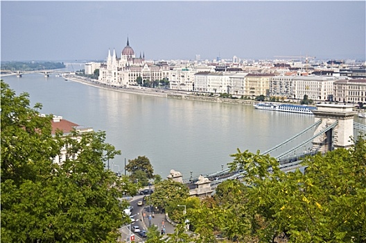 巨大,议会,布达佩斯,多瑙河