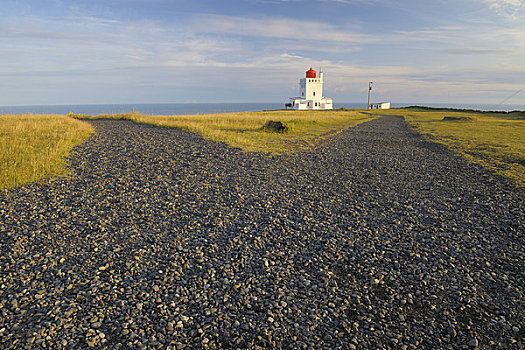 小路,灯塔,南海岸,冰岛