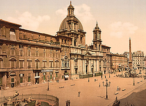 纳佛那广场,罗马,意大利,建筑,历史