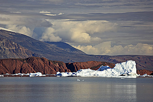 格陵兰,东方,冰山,沿岸,风景