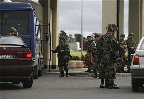 美洲,军人,看,美国,空军基地,莱茵兰普法尔茨州