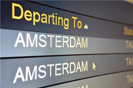 飞行,离开,阿姆斯特丹