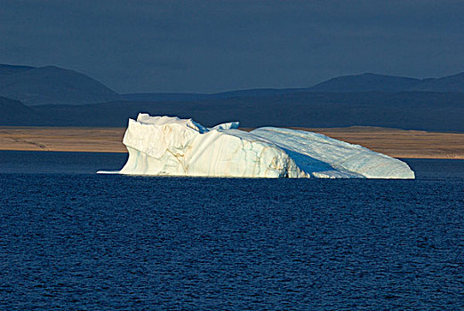 冰山,正面,岛屿,通道西北部,努纳武特,加拿大,北极