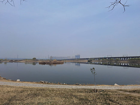 湖泊,渭河湿地,自然风光,湿地公园河流,西安渭河生态区,渭河河堤公园河流与,河畔风光,城市建筑,灞渭湿地,渭河,城市景观,杨凌渭河湿地公园