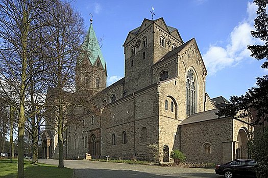 教堂,大教堂,埃森,北莱茵威斯特伐利亚,德国,欧洲