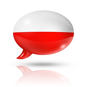 波兰,旗帜,对话气泡框