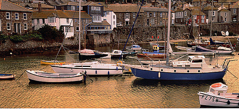 渔船,英国,海岸,城镇,鼠洞村,康沃尔,英格兰