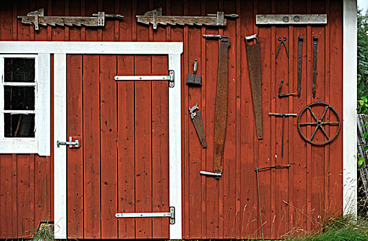 木质,脱落,老,工具,瑞典,欧洲