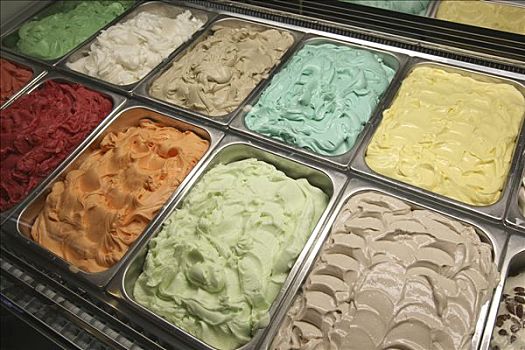 冰淇淋,选择,冰淇淋店