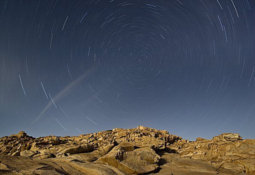 沿岸,悬崖,星,托斯卡纳,夜晚