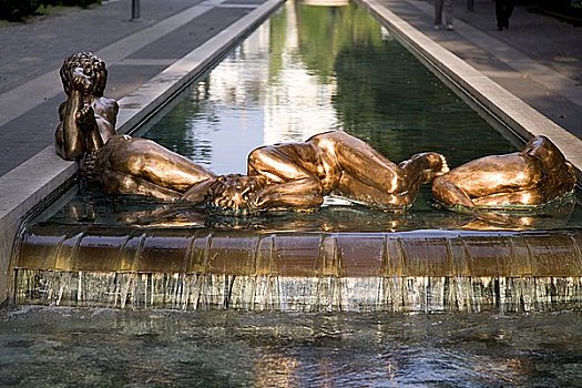 青铜,雕塑,喷泉,威尼西亚