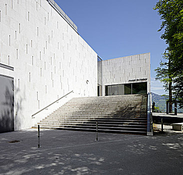 台阶,向上,入口,博物馆,现代艺术博物馆,萨尔茨堡,奥地利