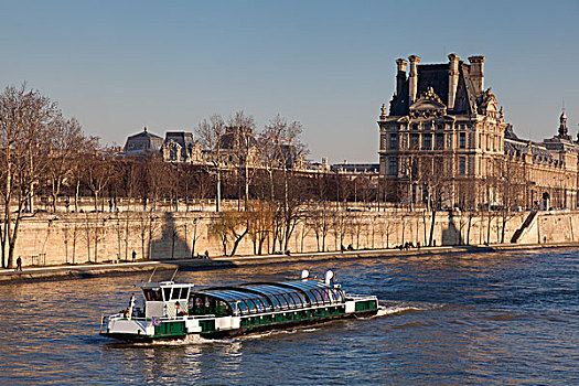 河,卢浮宫,巴黎,法国