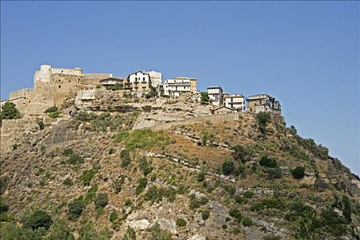 山顶,乡村,要塞,卡拉布里亚,意大利南部